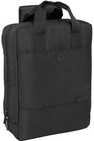 Safta F.C. BARCELONA PREMIUM – Laptop Backpack 13.3 Inch and USB with Flap, Ideal for Young People of Different Ages, Comfortable and Versatile, Quality and Resistance, 29 x 11 x 39 cm, Black,