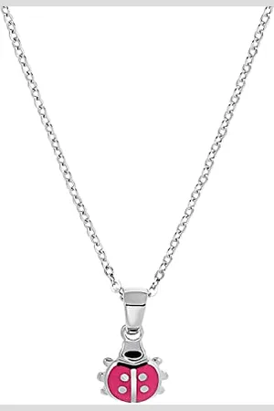 Amor Necklace with pendant 925 sterling silver girl children necklace, 35+3 cm, silver, ladybug, Comes in jewelry gift box, 2021195