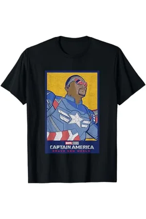 Marvel Captain America: Brave New World Cap Face Poster T-Shirt
