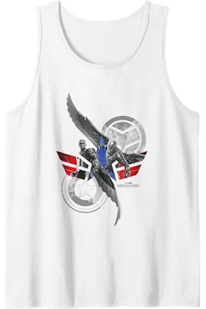 Marvel Captain America: Brave New World Cap & Falcon Logos Tank Top