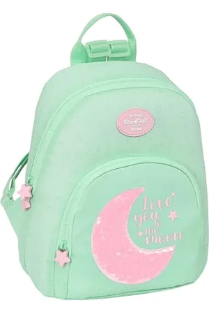 Safta BLACKFIT8 Moon Mini Backpack for Everyday Use, Ideal for Children of Different Ages Comfortable and Versatile, Quality and Resilience, Recyclable Fabric, 25 x 13 x 30, , Estándar, Casual