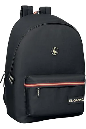 Safta EL GANSO BASICS – Backpack for Laptop 15.6 Inches and USB, Ideal for Young People of Different Ages, Recycled Fabric, Comfortable and Versatile, Quality and Resistance, 31 x 18 x 44 cm, Black