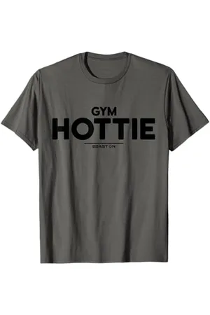 BEAST ON Gym Hottie Black Fitness Workout Women Gym Training T-Shirt