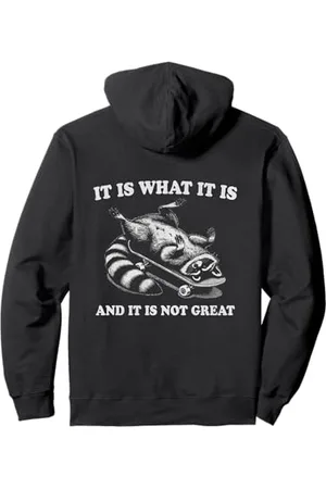 Generic Funny Retro Vintage Feral Racoon Funny Animal Graphic Pullover Hoodie