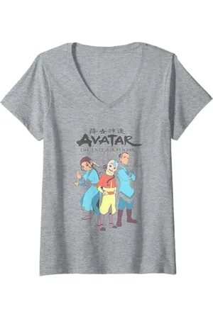 Avatar: The Last Airbender Womens Best Trio Simple Portrait V-Neck T-Shirt
