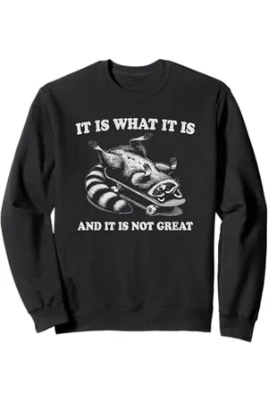 Generic Funny Retro Vintage Feral Racoon Funny Animal Graphic Sweatshirt