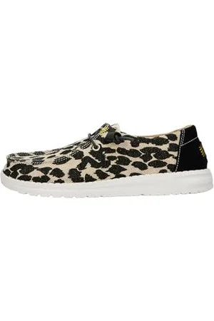 Hey dude HEYDUDE - Wendy Leopard, Women Shoes, Black/Grey, 7 UK