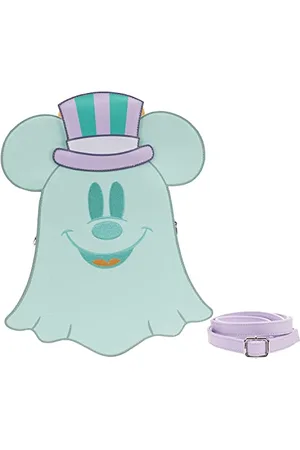 Loungefly Disney Pastel Ghost Minnie and Mickey Glow in the Dark Double Sided Cross Body Bag