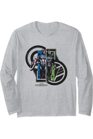 Marvel Captain America: Brave New World Cap & Falcon Panels Long Sleeve T-Shirt