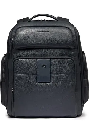 Piquadro Ili Leather Backpack with Back PC Pocket, , Taglia unica, Business