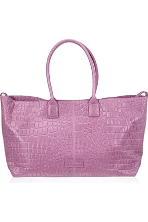 liebeskind Berlin Croco Chelsea handbag, large (LxWxH 63.4 cm x 17.5 cm x 41.9 cm), lavender