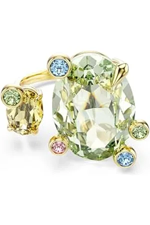 Swarovski Gema open ring, Mixed cuts, , Gold-tone plated
