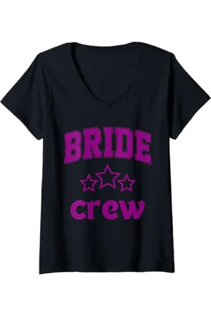 Lazada Womens Bride crew girls night out V-Neck T-Shirt