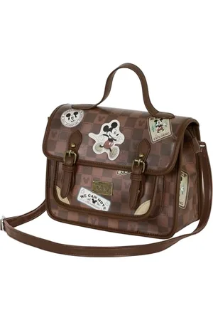 Disney Mickey Mouse Journey-Satchel Shoulder Bag-Backpack, Brown, 27 x 20 cm