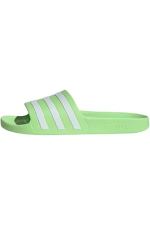 adidas Unisex Adilette Aqua Slides, Green Spark/Cloud White/Green Spark, 11 UK