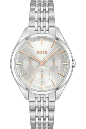 HUGO BOSS Analogue Multifunction Quartz Watch for Women with Silver Stainless Steel Bracelet - 1502640