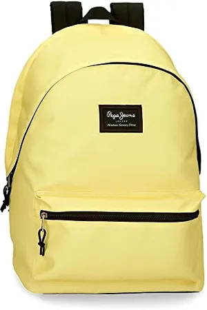 Pepe Jeans Aris Laptop Backpack Double Compartment 15.6" Yellow 31x44x15 cm Polyester 20.46L, , Laptop Backpack Double Compartment