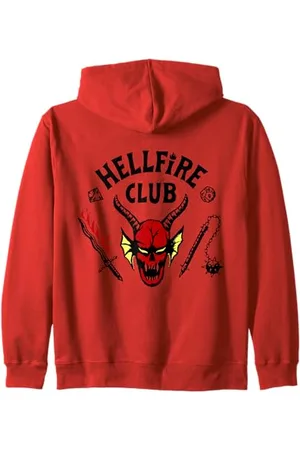 Stranger Things Logo Hellfire Club Classic Fan Memorabilia Zip Hoodie