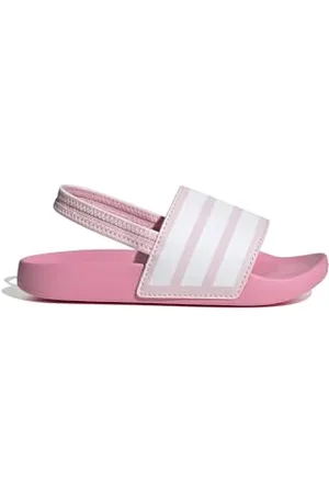 adidas Adilette ESTRAP Slides Children, Clear Pink/Cloud White/Bliss Pink, 1 UK Child