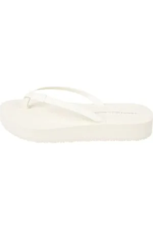 Tommy Hilfiger Women, Monogram Beach Sandal, Flip Flop, Beige, 6.5