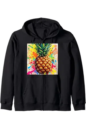 Fruit Of The Loom Pineapple Splash Zip Hoodie