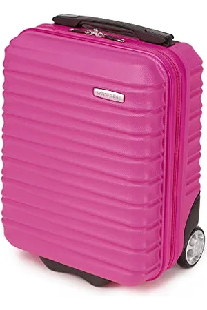 Wittchen Travel Suitcase Carry-On Cabin Luggage Hardshell Made of ABS with 4 Spinner Wheels Combination Lock Telescopic Handle Groove Line Size Small Suitcase