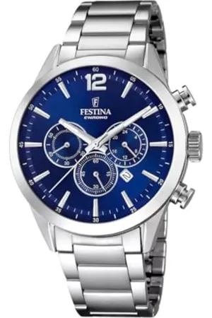 Festina Mens Chronograph Quartz Watch with Stainless Steel Strap F20343/7