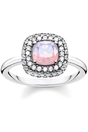 Thomas Sabo Women 925 Silver Jewellery Silver Bullet Glass Ring - Tr2287-347-7-52