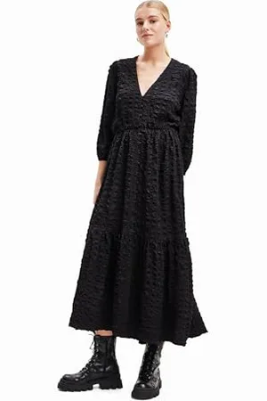 Desigual Alma Textured Long Gypsy Dress 23WWVWAH