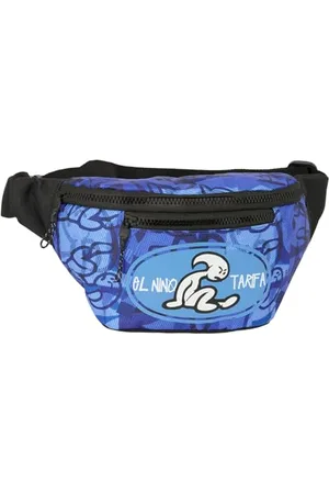 Safta EL NIÑO ROLLER – Waist Bag with External Pocket, Ideal for Youth and Children of Different Ages, Comfortable and Versatile, Quality and Resistance, 23 x 9 x 12 cm, Blue/Black, M, Casual