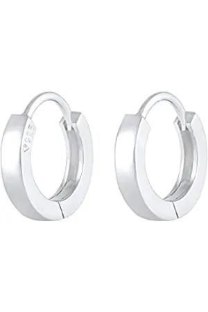 Elli Earrings Ladies Creoles Basic Minimal Discreet in 925 Sterling Silver