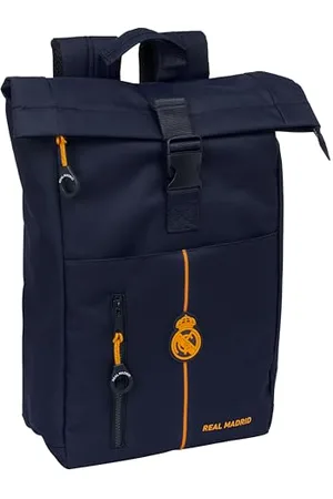 Safta Real Madrid 2nd Team 24/25 – Backpack with Flap for 15.6 Inch Laptop, Ideal for Different Ages, Comfortable and Versatile, Quality and Resistance, 28 x 13 x 42 cm, Blue, , Estándar, Casual