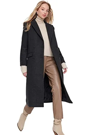 Trendyol Women Regular fit Double-breasted Lapel collar Woven Coat