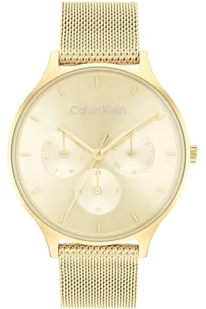 Calvin Klein Analogue Multifunction Quartz Watch for Women with Colored Stainless Steel mesh Bracelet - 25200103