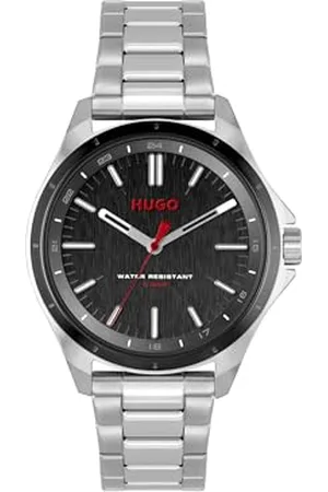 HUGO BOSS Analogue Quartz Watch for Men #COMPLETE Collection with Silver Stainless Steel Bracelet - 1530323