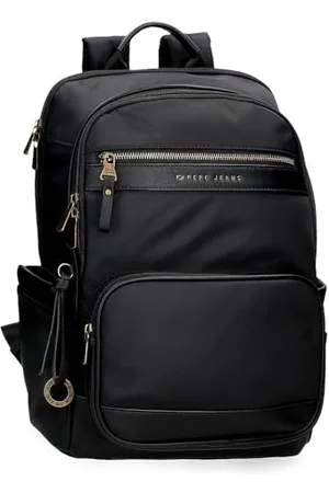 Pepe Jeans Morgan Laptop Backpack 15.6" Black 29x41x14cm Polyester and PU 12.76L by Joumma Bags, , One Size, Laptop Backpack
