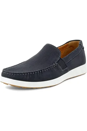 Ecco Mens S Lite Moc Summer Driving Style Loafer, Black/Black Perforated, 8-8.5