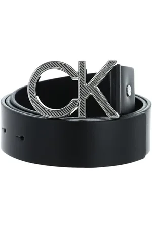 Calvin Klein Men Belt Metal Diagonal 3.5 cm Leather, , 90