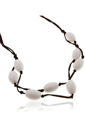 Cristian Lay Necklace Brown/White, one size, Fabric, plastic, No Gemstone