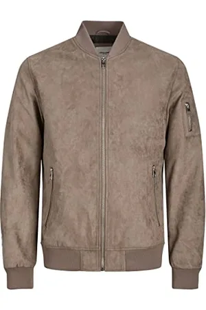 JACK & JONES Mens Faux Suede Bomber Jacket M