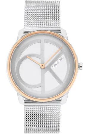 Calvin Klein Analogue Quartz Watch for Men and Women Iconic Collection Available with Either a Link Stainless Steel Bracelet or a Mesh one