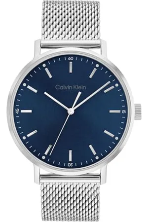Calvin Klein Analogue Quartz Watch for Men with Silver Stainless Steel mesh Bracelet - 25200045