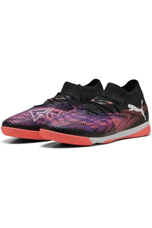 PUMA Unisex Future 8 Match IT Soccer Shoe, Black White-Glowing RED, 6 UK