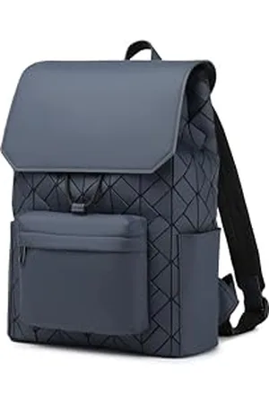 Kono Laptop Backpack Casual Daypack for School Travel Work Backpack, Large Capacity Fits 15.6-Inch Laptop, Fashionable Triangular Patchwork Design, Multiple Colors Available rucksack for Men