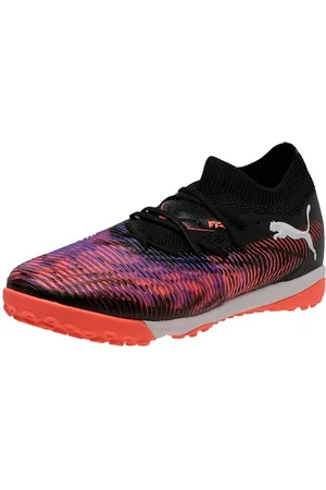 PUMA Unisex Future 8 Match TT Soccer Shoe, Black White-Glowing RED, 10.5 UK