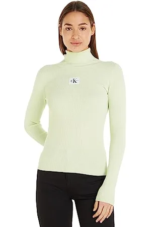 Calvin Klein Women Pullover Badge Turtleneck, , S