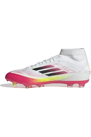 adidas Unisex F50 League Football Boots FG/MG, FTWR White/core Black/Solar Yellow, 9 UK