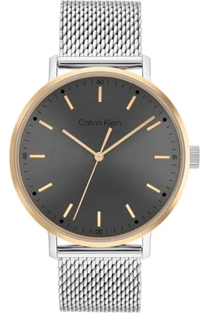 Calvin Klein Analogue Quartz Watch for Men with Silver Stainless Steel mesh Bracelet - 25200047