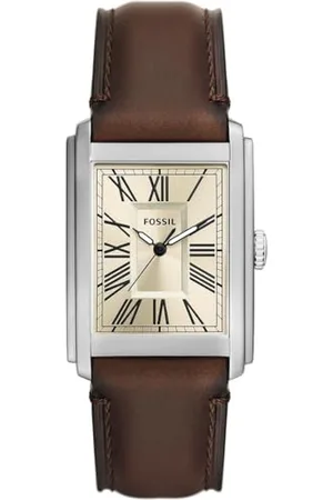 Fossil Carraway Watch for Men, Quartz Movement with Leather or Stainless Steel Strap, ,30 mm