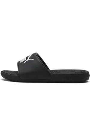 PUMA Cool CAT 2.0 PS Slide Sandal, Black White, 1 UK Child